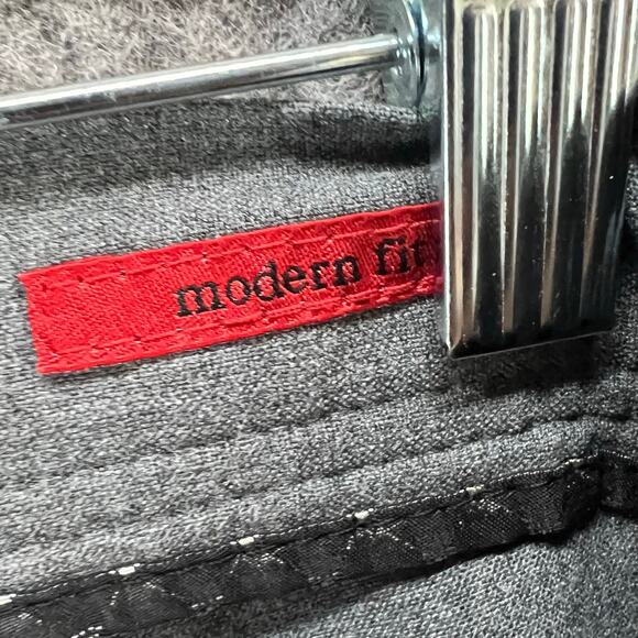 Alberto Ceramica Stone Pants Men 40x34 Gray Modern Fit Straight Leg Smart Casual - Picture 11 of 14